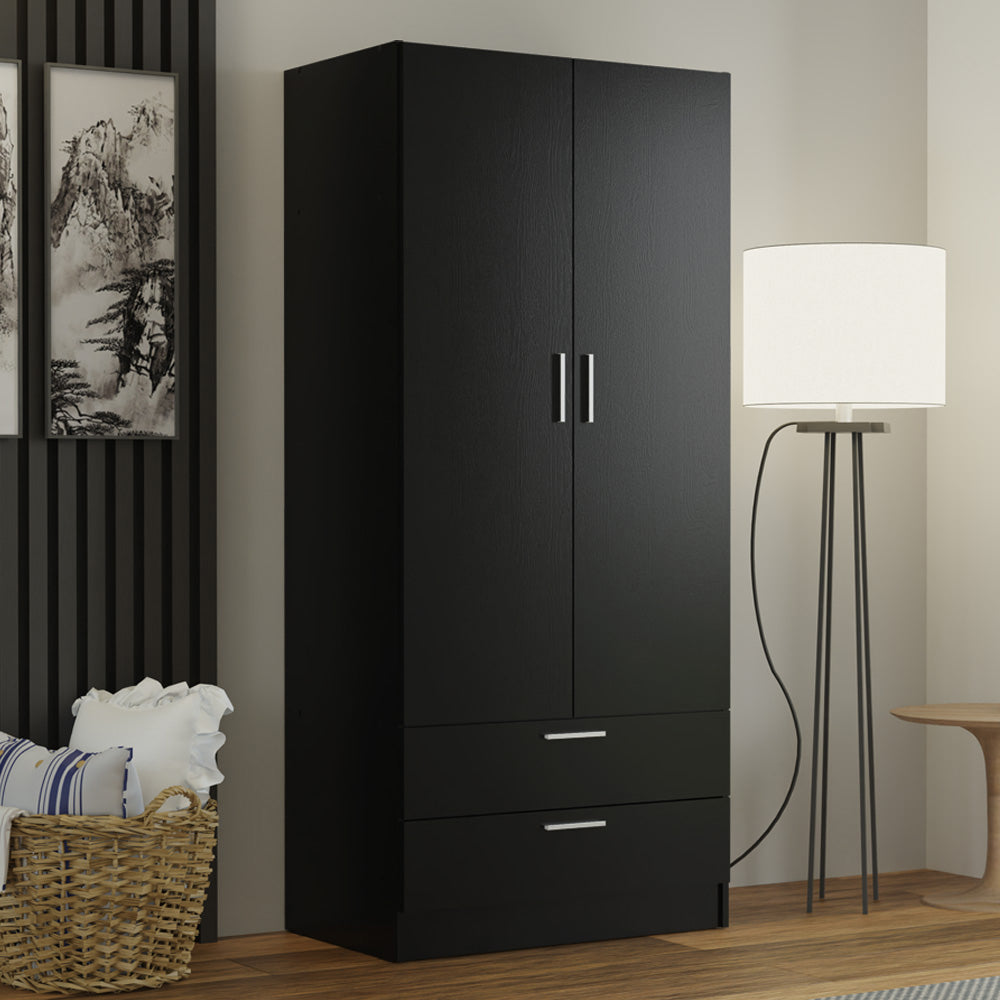 Madesa 2 Door 2 Drawer Storage Cabinet Wardrobe with Shelf and Hanging –  Madesa US, image size:1000x1000