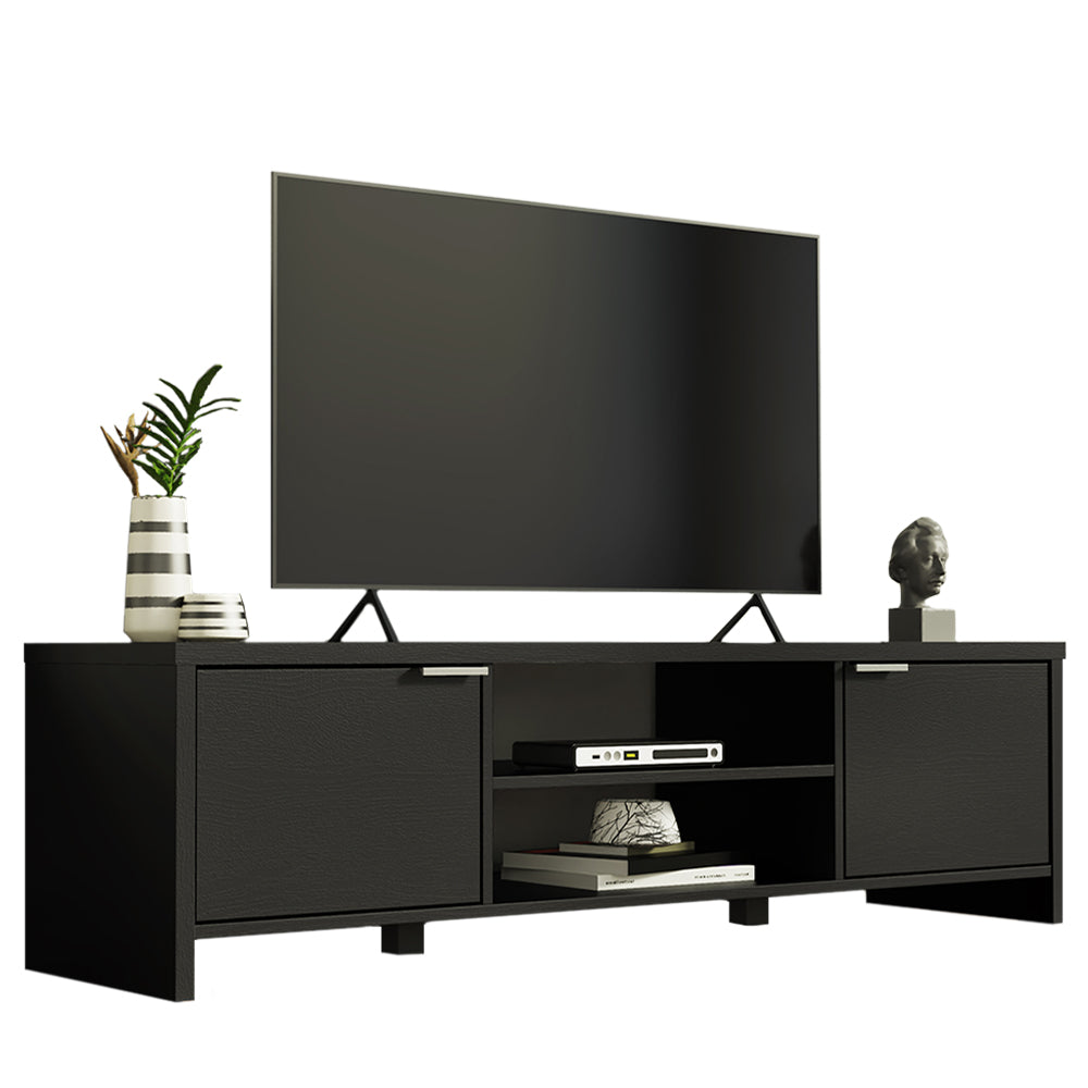 MADESA MODERN TV STAND STORAGE FOR TVS UP TO 65 INCHES BLACK
