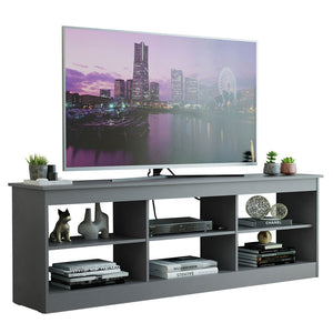 
                  
                    Load image into Gallery viewer, Madesa TV Stand Entertainment Center TV Bench with 6 Open Shelves Easy Cable Management for 65, 75 Inch Living Room and Bedroom Modern Wooden Television Media Console - Grey
                  
                