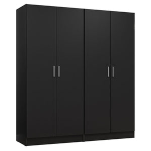 
                  
                    Load image into Gallery viewer, Madesa 4 Doors Storage Cabinet with Ample Shelves Space 63 Inch Utility Armoire Closet Entryway and Bedroom Organization Unit - Black
                  
                