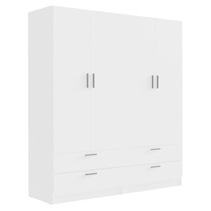 
                  
                    Load image into Gallery viewer, Madesa 4 Doors 4 Drawers Storage Cabinet Wardrobe with Shelves and Hanging Space 63 Inch Wooden Armoire Closet Organization Unit for Bedroom and Office - White
                  
                