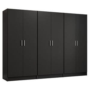 
                  
                    Load image into Gallery viewer, Madesa 6 Doors Storage Cabinet with Ample Shelves Space 94 Inch Utility Armoire Closet Entryway and Bedroom Organization Unit - Black
                  
                