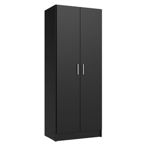 
                  
                    Load image into Gallery viewer, Madesa Garage Pantry Storage Cabinet 2 Doors with 5 Utility Shelves 23 Inch Wooden Organization Unit for Garage - Black
                  
                