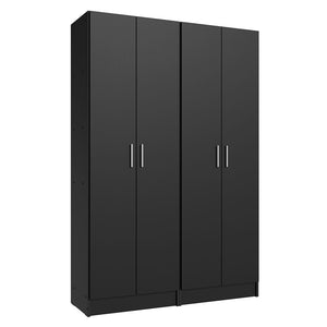 
                  
                    Load image into Gallery viewer, Madesa Garage Set 2 Pantry Storage Cabinet with 10 Utility Shelves 47 Inch Wooden Organization Unit for Garage - Black
                  
                