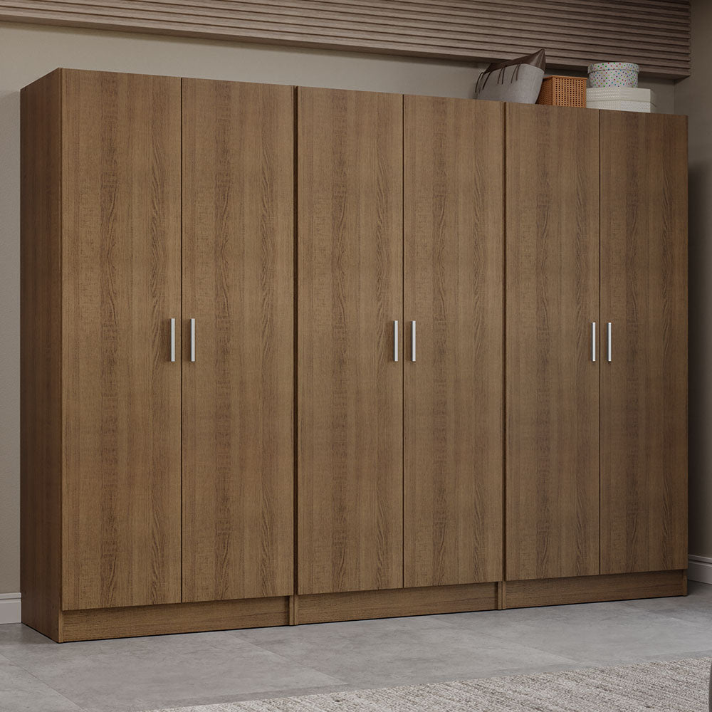 Madesa 6 Doors Storage Cabinet with Ample Shelves Space 94 Inch Utilit ...