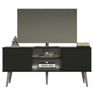 
                  
                    Load image into Gallery viewer, MADESA MODERN TV STAND WITH 2 DOORS, 2 SHELVES FOR TVS UP TO 55 INCHES, WOOD ENTERTAINMENT CENTER 23&amp;#39;&amp;#39; H X 15&amp;#39;&amp;#39; D X 54&amp;#39;&amp;#39; L - BLACK
                  
                
