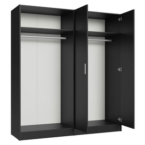 
                  
                    Load image into Gallery viewer, Madesa 4 Doors Storage Cabinet with Ample Shelves Space 63 Inch Utility Armoire Closet Entryway and Bedroom Organization Unit - Black
                  
                