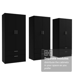 Madesa 6 Doors 6 Drawers Storage Cabinet Wardrobe with Shelves and Han – Madesa US