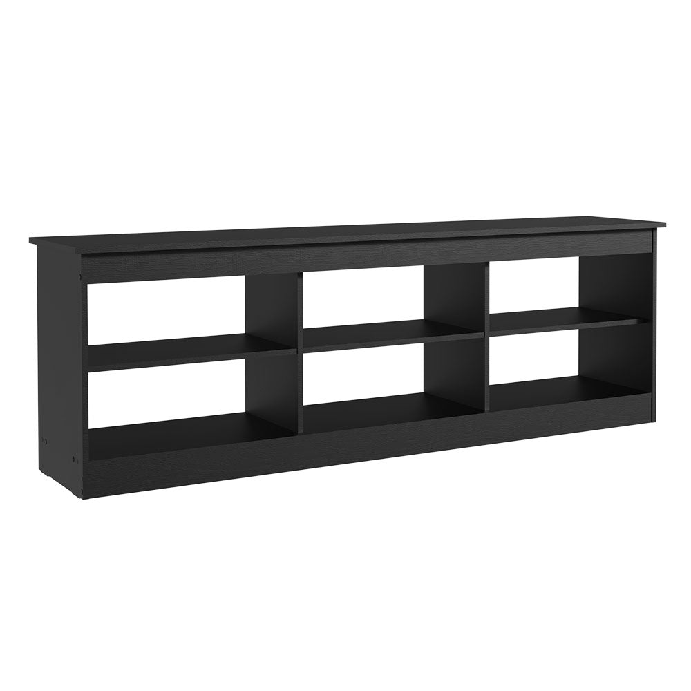 
                  
                    Load image into Gallery viewer, Madesa TV Stand Entertainment Center TV Bench with 6 Open Shelves Easy Cable Management for 65, 75 Inch Living Room and Bedroom Modern Wooden Television Media Console - Black
                  
                