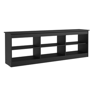 
                  
                    Load image into Gallery viewer, Madesa TV Stand Entertainment Center TV Bench with 6 Open Shelves Easy Cable Management for 65, 75 Inch Living Room and Bedroom Modern Wooden Television Media Console - Black
                  
                