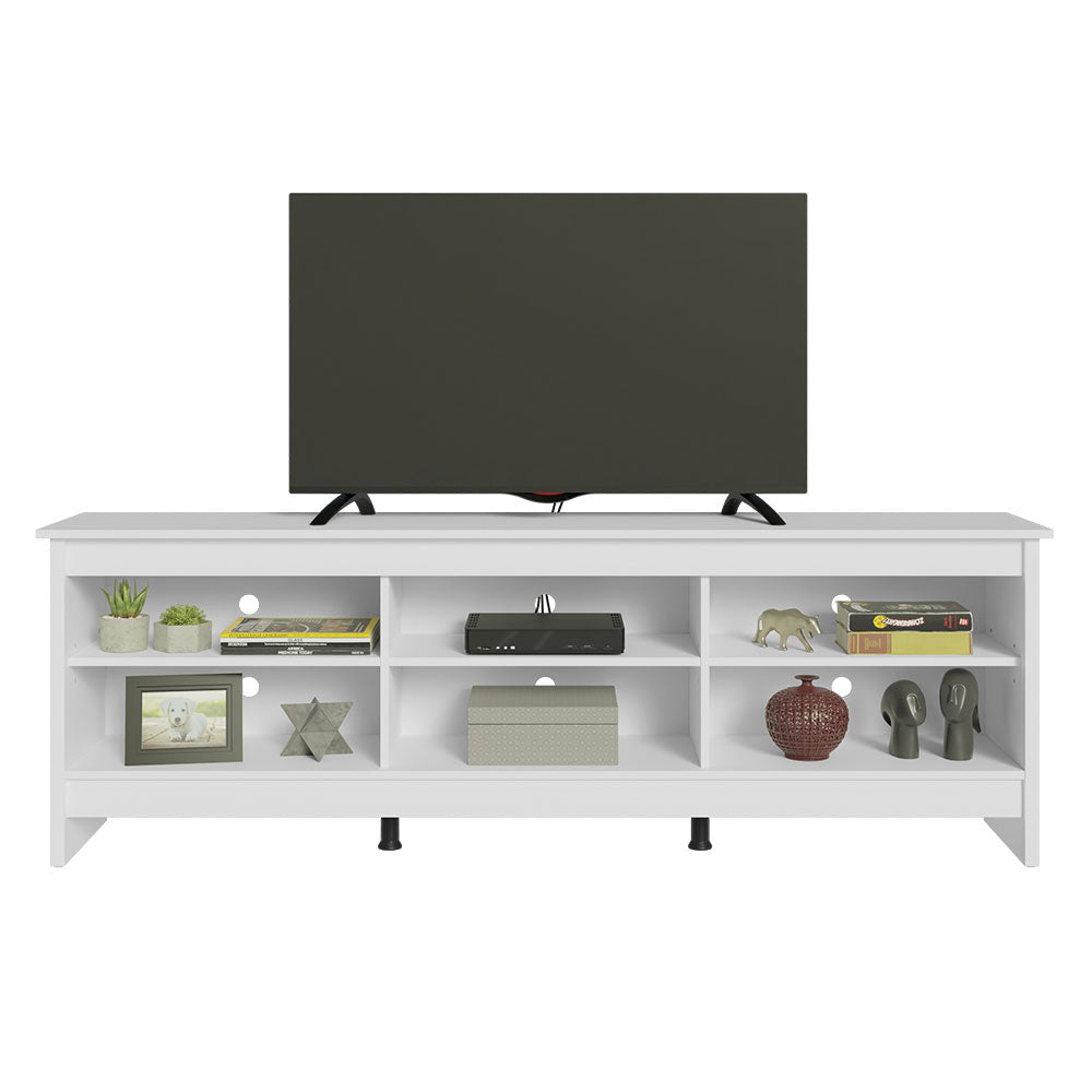 
                  
                    Load image into Gallery viewer, Madesa 6 Shelves TV Stand up to 75&amp;quot; + Ladder Shelf Standing Bookcase - White
                  
                