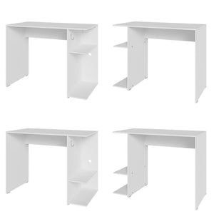 
                  
                    Load image into Gallery viewer, Compact Gaming Computer Desk with 2 Shelves, Cable Management and Large Monitor Stand, Wood, 21&amp;quot; D x 39&amp;quot; W x 30&amp;quot; H - White
                  
                