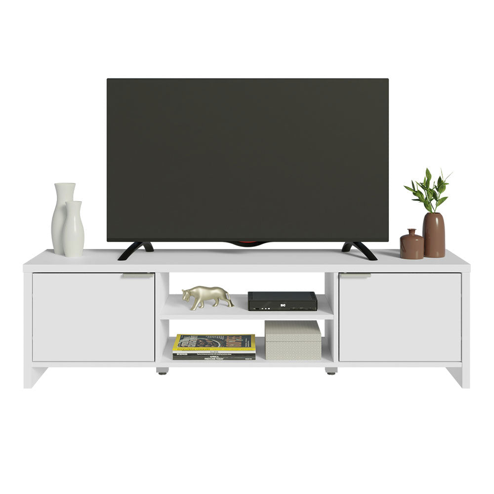 
                  
                    Load image into Gallery viewer, Madesa TV Stand with Storage 65&amp;quot; + Ladder Shelf Standing Bookcase - White
                  
                