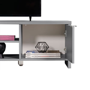 
                  
                    Load image into Gallery viewer, TV Stand Cabinet with Storage Space and Cable Management, TV Table Unit for TVs up to 65 Inches, Wooden, 16&amp;#39;&amp;#39; H x 15&amp;#39;&amp;#39; D x 57&amp;#39;&amp;#39; L - Grey
                  
                