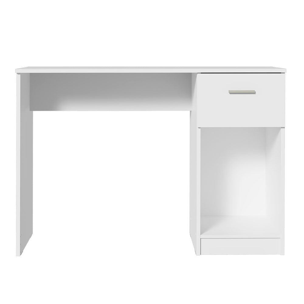 
                  
                    Load image into Gallery viewer, MADESA COMPACT COMPUTER DESK STUDY TABLE FOR SMALL SPACES HOME OFFICE 43 INCH STUDENT LAPTOP PC WRITING DESKS WITH STORAGE AND DRAWER - WHITE
                  
                