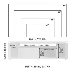 
                  
                    Load image into Gallery viewer, Madesa Large Entertainment Center with 1 Sliding Door, 5 Shelves and Open Shelves for 65, 75 Inch Media Storage Gaming Media Console Living Room and Bedroom Modern Wooden Television Stand - White
                  
                