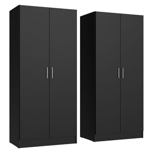 
                  
                    Load image into Gallery viewer, Madesa 4 Doors Storage Cabinet with Ample Shelves Space 63 Inch Utility Armoire Closet Entryway and Bedroom Organization Unit - Black
                  
                