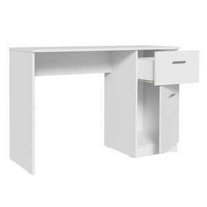 
                  
                    Load image into Gallery viewer, MADESA COMPACT COMPUTER DESK STUDY TABLE FOR SMALL SPACES HOME OFFICE 43 INCH STUDENT LAPTOP PC WRITING DESKS WITH STORAGE AND DRAWER - WHITE
                  
                