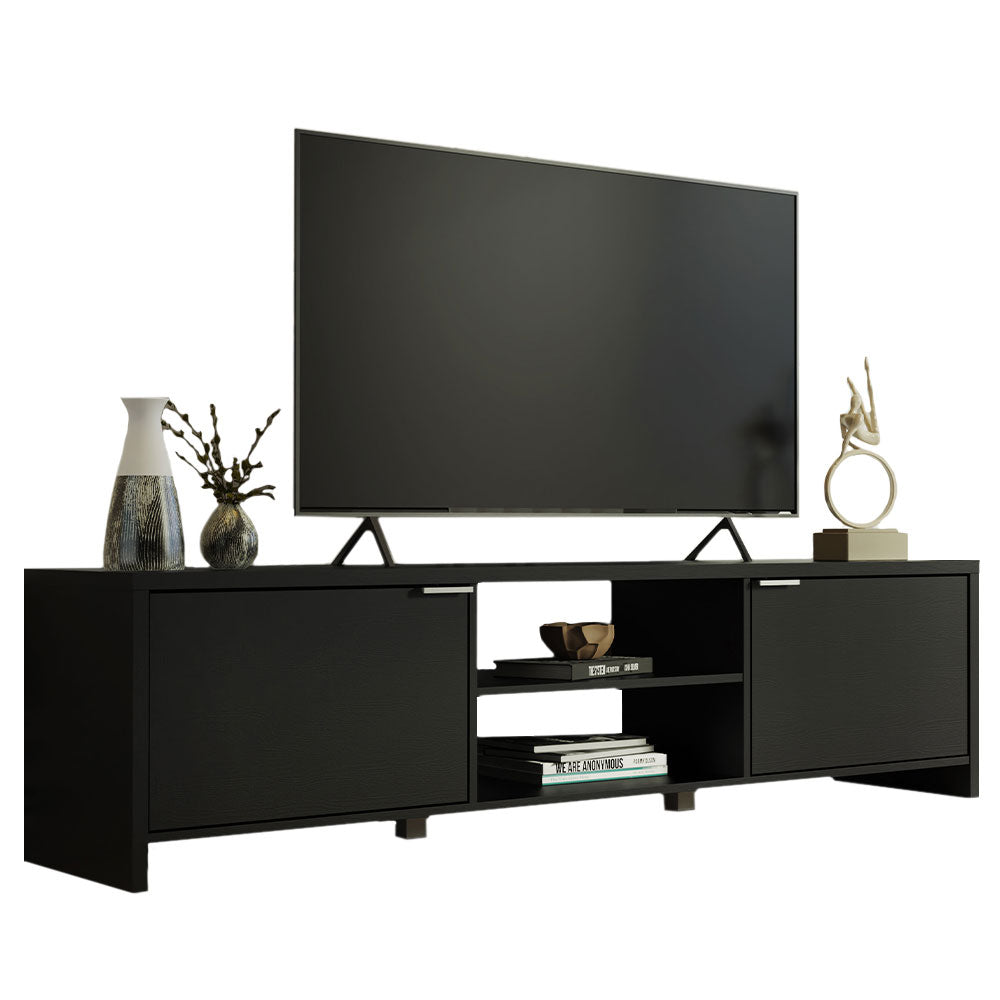 
                  
                    Load image into Gallery viewer, MADESA 71 INCH TV STAND FOR 75 INCH TVS, CABINET WITH STORAGE SPACE AND CABLE MANAGEMENT, TV TABLE, WOODEN, 18&amp;#39;&amp;#39; H X 15&amp;#39;&amp;#39; D X 71&amp;#39;&amp;#39; L - BLACK
                  
                