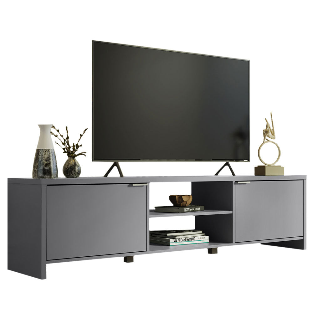 
                  
                    Load image into Gallery viewer, MADESA 71 INCH TV STAND FOR 75 INCH TVS, CABINET WITH STORAGE SPACE AND CABLE MANAGEMENT, TV TABLE, WOODEN, 18&amp;#39;&amp;#39; H X 15&amp;#39;&amp;#39; D X 71&amp;#39;&amp;#39; L - GREY
                  
                